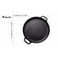 Gusseisen Pizza Pan 14 Zoll, schwarz, vorgewürzt